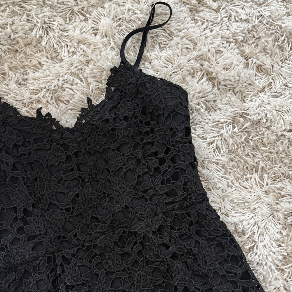 Blue Rain Black Lace Mini Dress - Picture 2 of 5